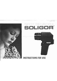 Soligor Sensor Spot- 2 manual. Camera Instructions.